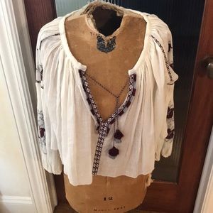 Free People boho long sleeve top